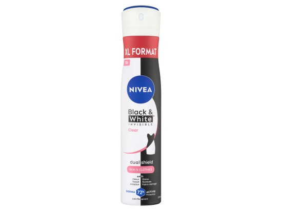 NIVEA Black & White Invisible Clear antiperspirant ve spreji pro ženy 200 ml