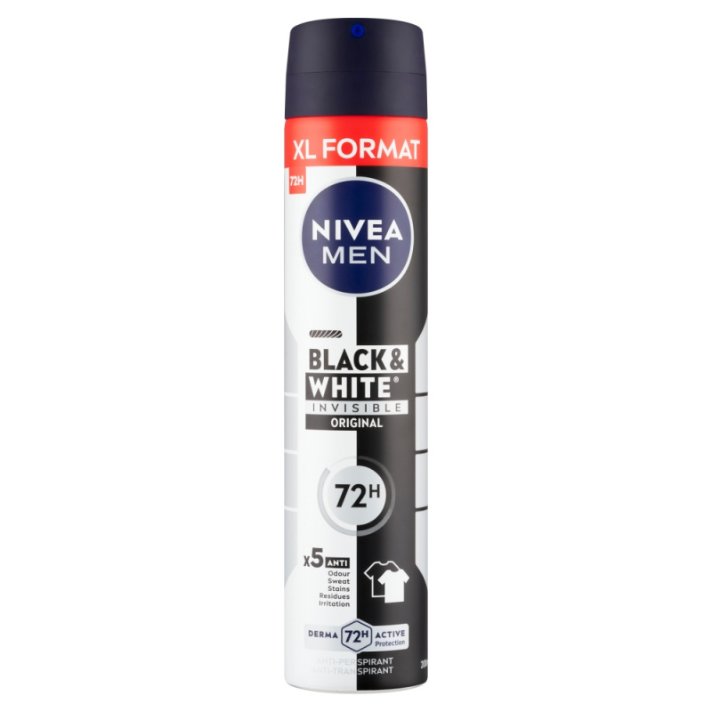 Nivea Men Black & White Invisible Original antiperspirant ve spreji pro muže 200 ml