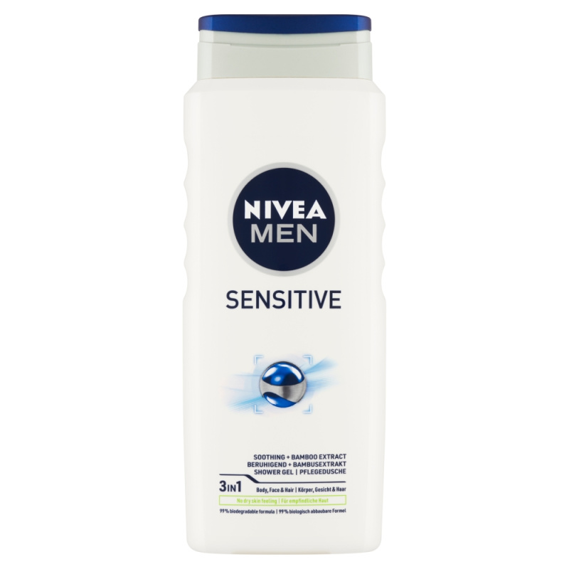 Nivea Men Sensitive sprchový gel pro muže 500 ml