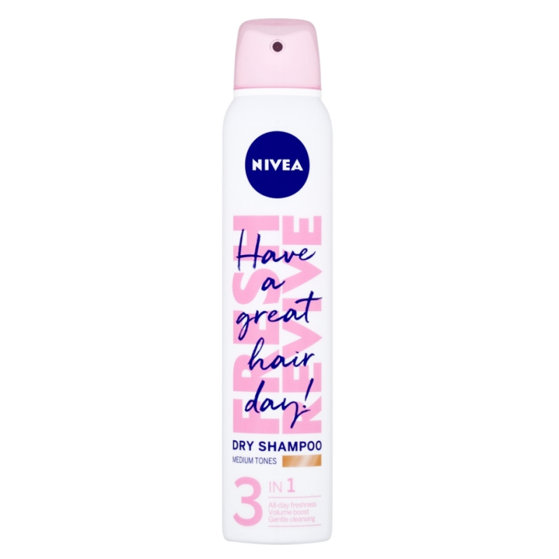Nivea Fresh Revive suchý šampon pro světlé vlasy Medium Tones 200 ml