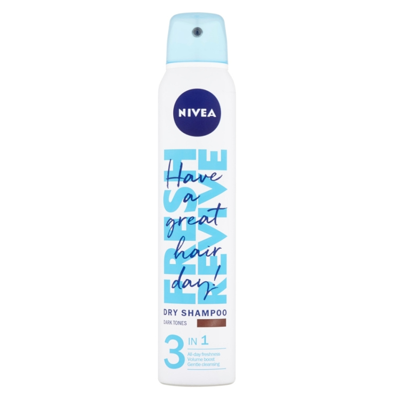 Nivea Fresh Revive suchý šampon pro tmavé vlasy Dark Tones 200 ml