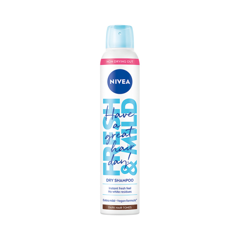 Nivea Fresh Revive suchý šampon pro tmavé vlasy Dark Tones 200 ml