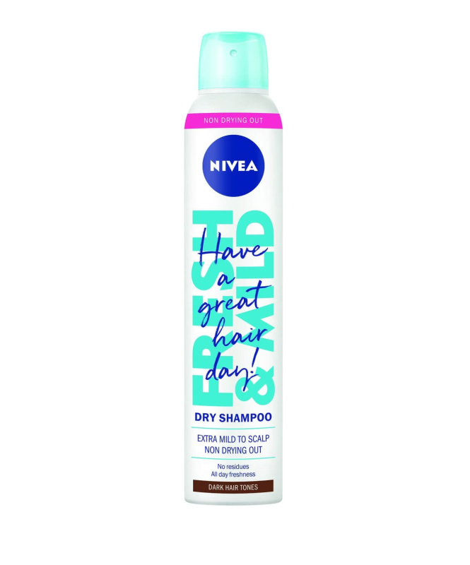 Nivea Fresh Revive suchý šampon pro tmavé vlasy Dark Tones 200 ml