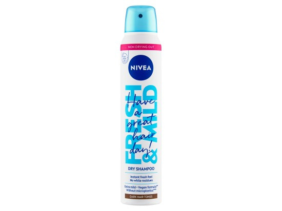 Nivea Fresh Revive suchý šampon pro tmavé vlasy Dark Tones 200 ml