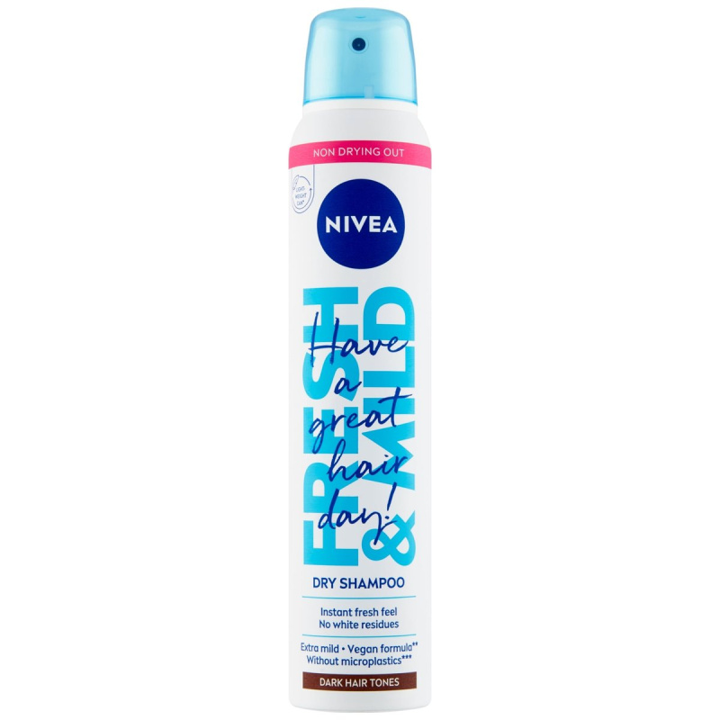 Nivea Fresh Revive suchý šampon pro tmavé vlasy Dark Tones 200 ml
