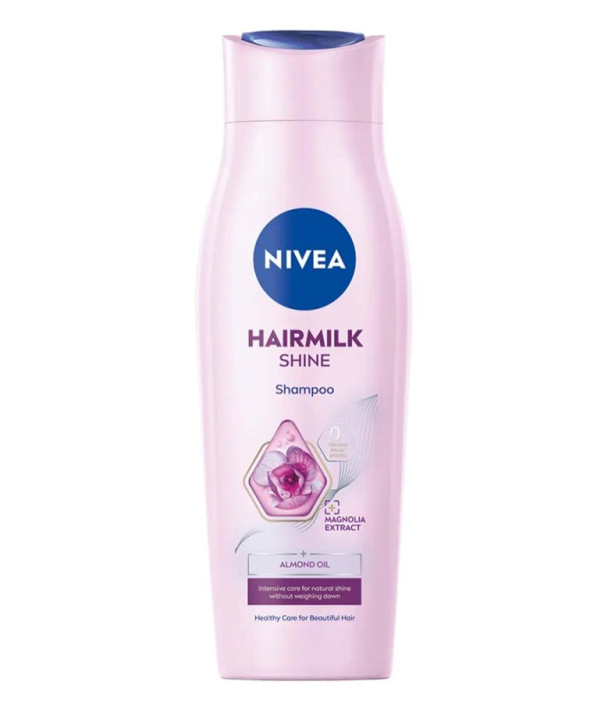 Nivea Hairmilk Natural Shine pečující šampon 250 ml