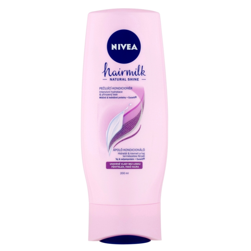 Nivea Hairmilk Natural Shine pečující kondicionér 200 ml