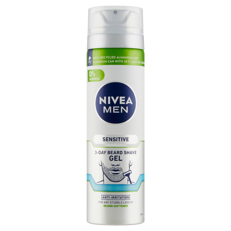 NIVEA MEN Sensitive gel na holení pro 3denní strniště pro muže 200 ml