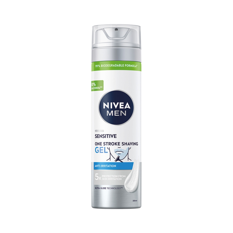 NIVEA MEN Sensitive gel na holení pro 3denní strniště pro muže 200 ml