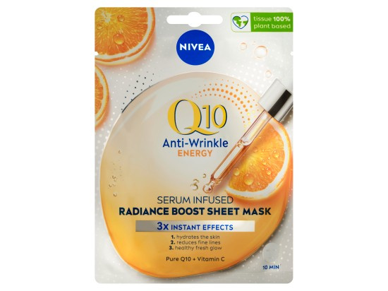NIVEA Q10 Energy protivrásková plátýnková maska 1 ks