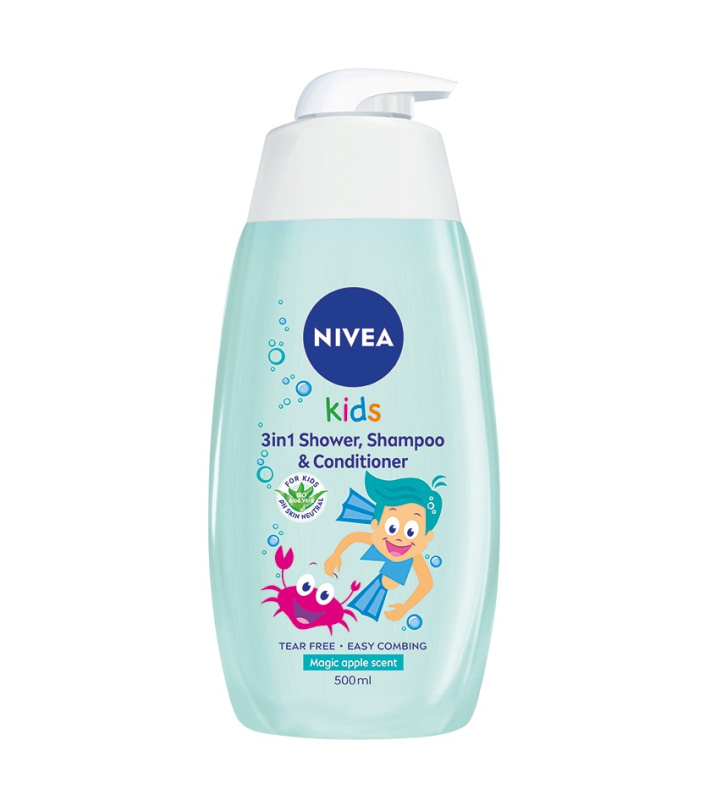 NIVEA Kids Boy sprchový gel a šampon pro chlapce 500 ml