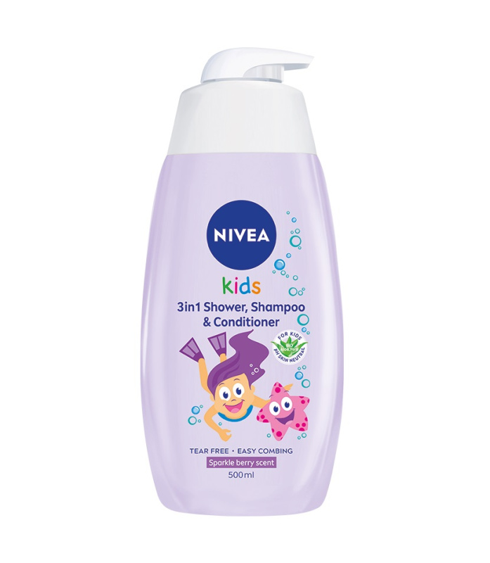 Nivea Kids Girl sprchový gel a šampon pro dívky 500 ml