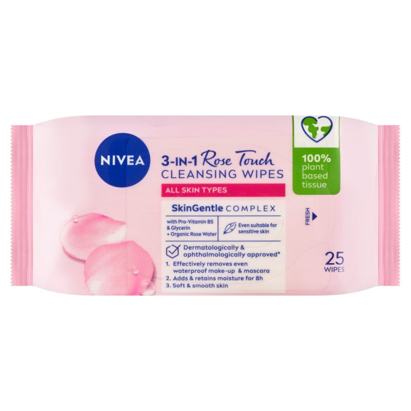 NIVEA MicellAir Rose Touch Čisticí micelární pleťové ubrousky 25 ks