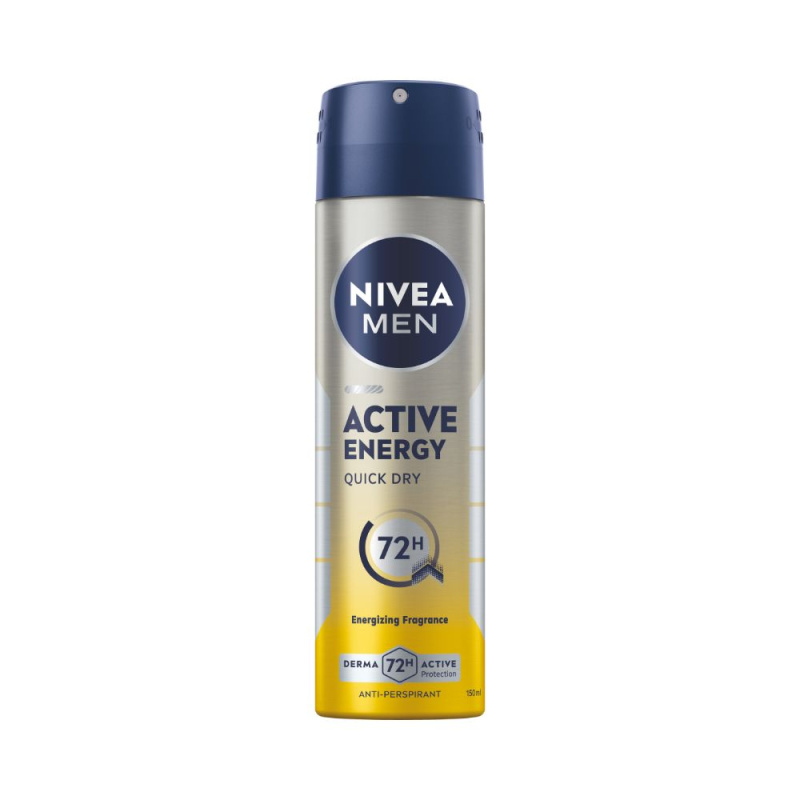 NIVEA MEN Active Energy antiperspirant ve spreji pro muže 150 ml