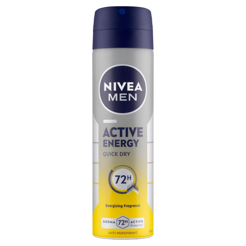 NIVEA MEN Active Energy antiperspirant ve spreji pro muže 150 ml