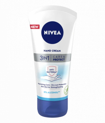 NIVEA Care & Protect krém na ruce 3 v 1 75 ml