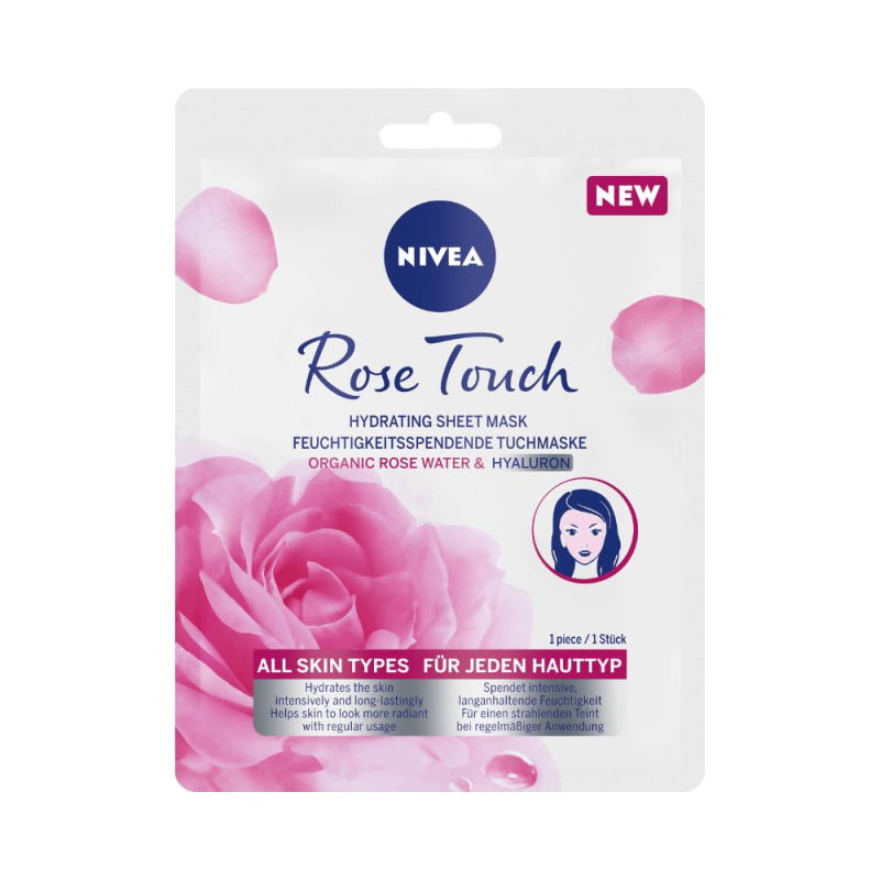 NIVEA Rose Touch hydratační plátýnková maska 1 ks