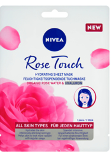 NIVEA Rose Touch hydratační plátýnková maska 1 ks