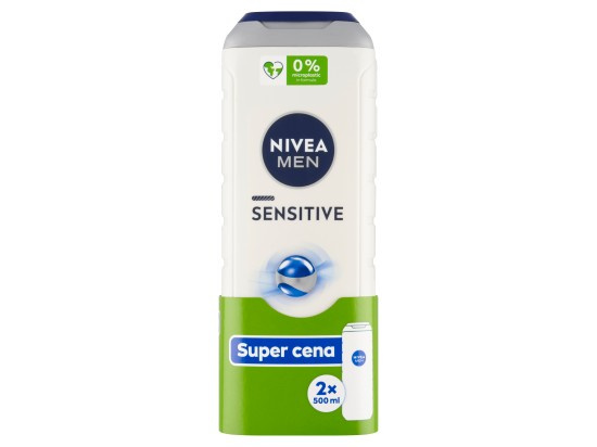 NIVEA MEN Sensitive sprchový gel na tělo a vlasy výhodné balení