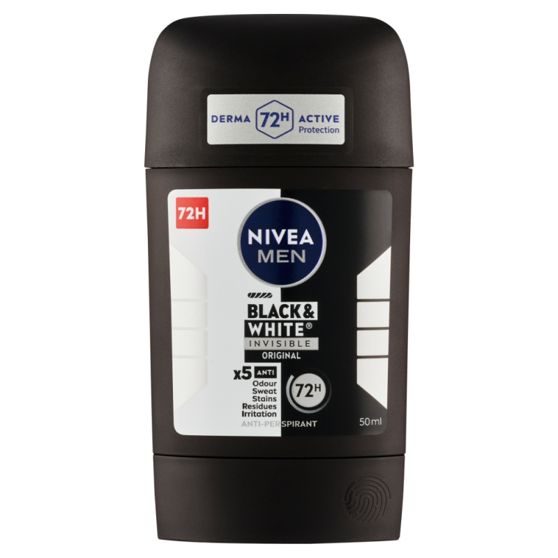 NIVEA MEN Black & White Invisible Original tuhý antiperspirant pro muže 50 ml
