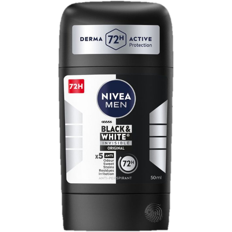 NIVEA MEN Black & White Invisible Original tuhý antiperspirant pro muže 50 ml