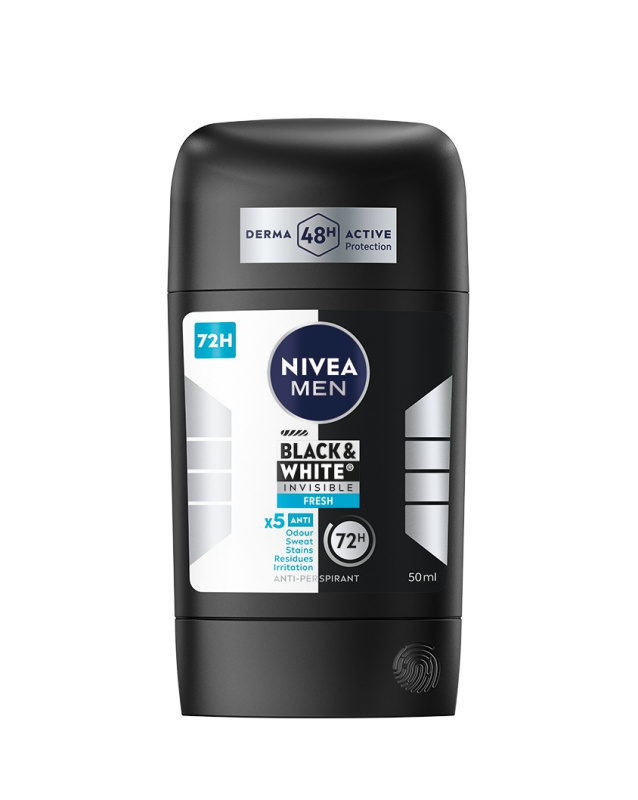 NIVEA MEN Black & White Invisible Fresh tuhý antiperspirant pro muže 50 ml