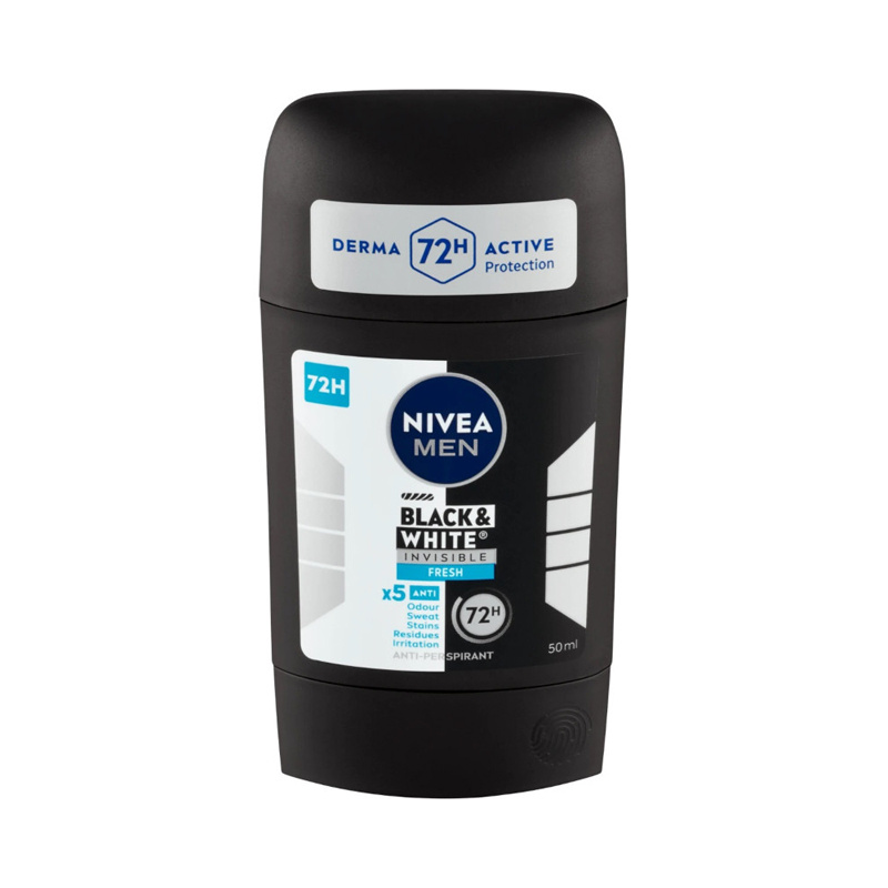 NIVEA MEN Black & White Invisible Fresh tuhý antiperspirant pro muže 50 ml