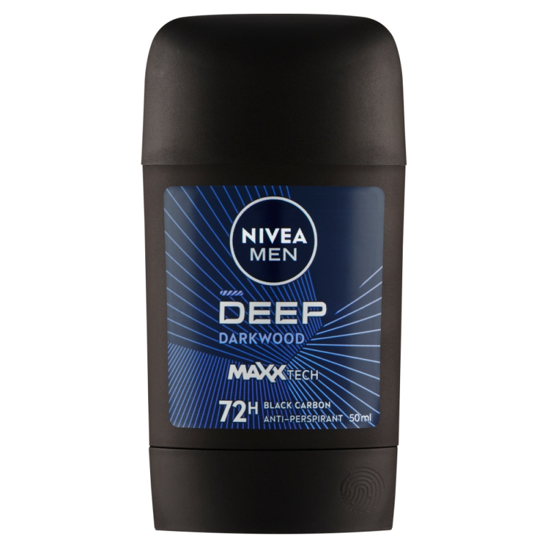 NIVEA MEN Deep tuhý antiperspirant pro muže Black Carbon Dark Wood 50 ml