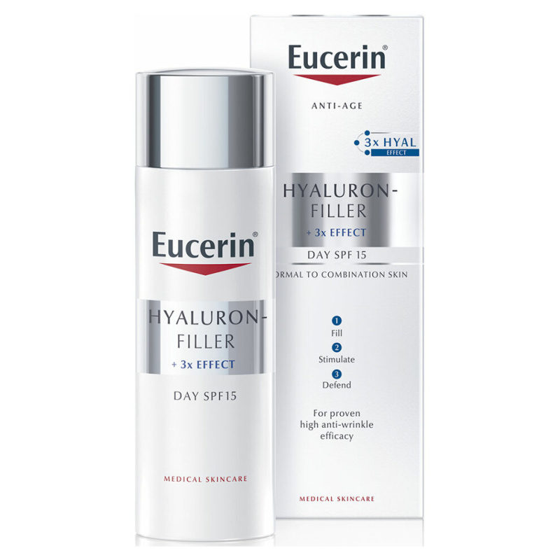 Eucerin Hyaluron-Filler + 3x Effect denní krém proti stárnutí pleti SPF 15 50 ml