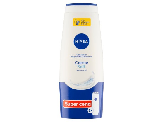 NIVEA Creme Soft pečující sprchový gel výhodné balení 2 x 500 ml