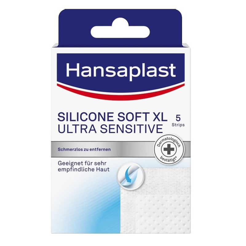HANSAPLAST Silicone soft XL náplast 5 ks