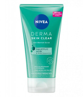 NIVEA Derma Skin Clear čisticí pleťový peeling 150 ml