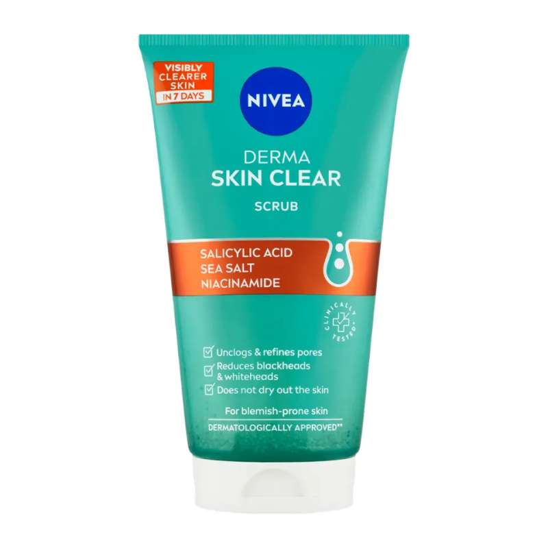 NIVEA Derma Skin Clear čisticí pleťový peeling 150 ml
