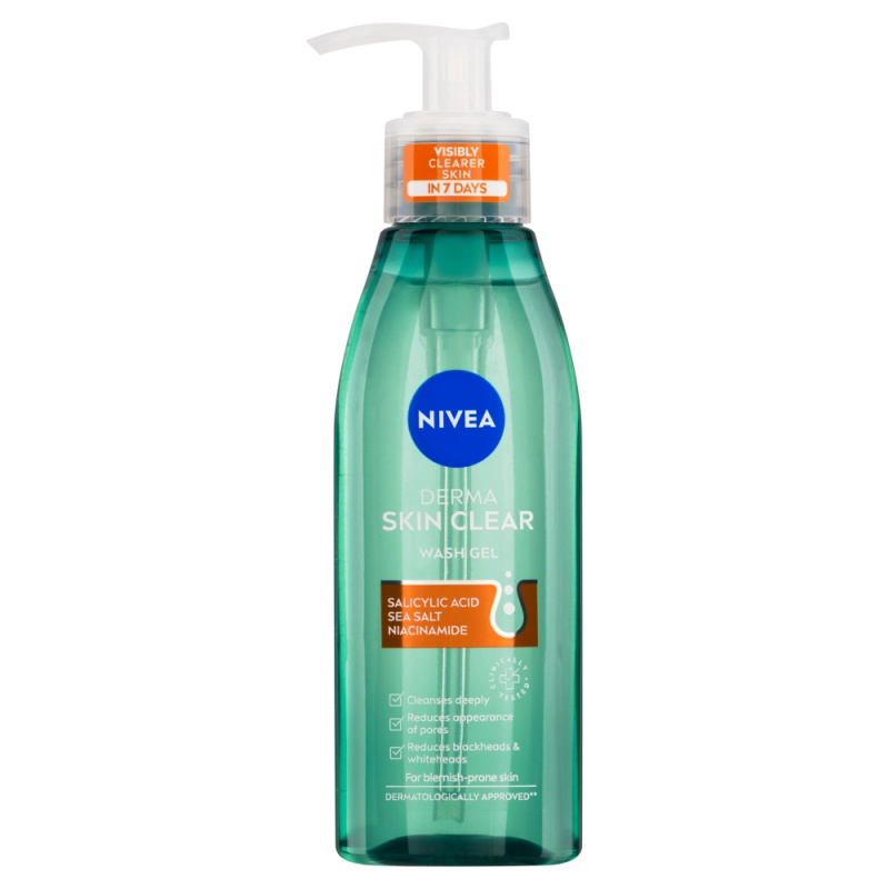 Nivea Derma Skin Clear čisticí pleťový gel 150 ml