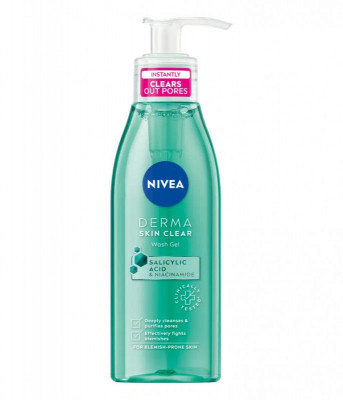 Nivea Derma Skin Clear čisticí pleťový gel 150 ml