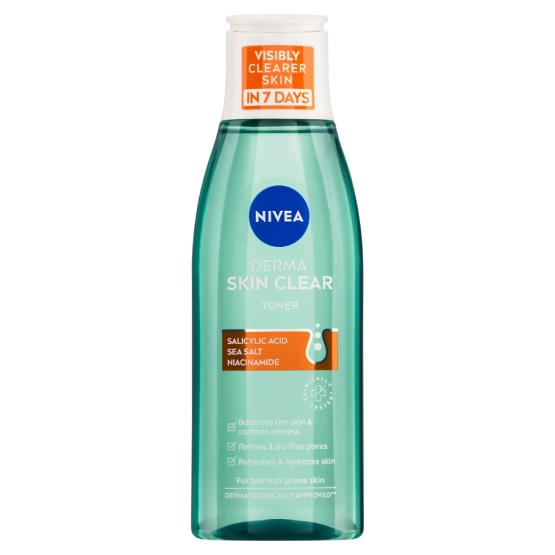 Nivea Derma Skin Clear čisticí pleťová voda 200 ml