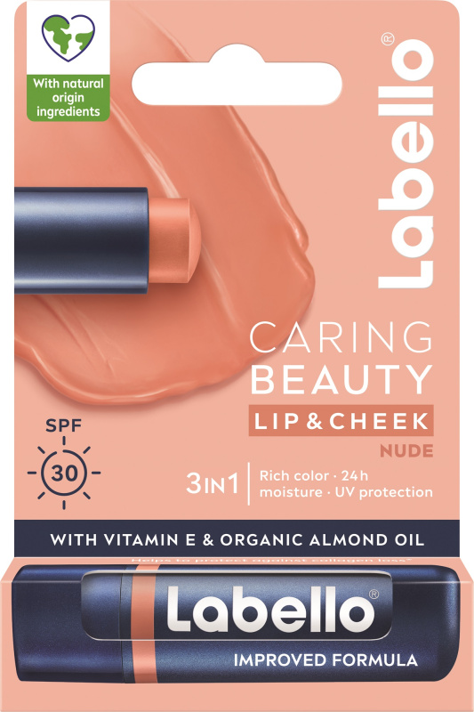 Labello Caring Beauty tónovací balzám na rty odstín Nude 4,8 ml