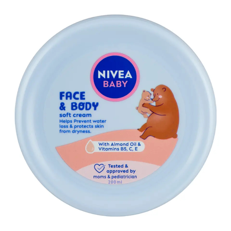 NIVEA BABY Soft hydratační krém na obličej a tělo 200 ml
