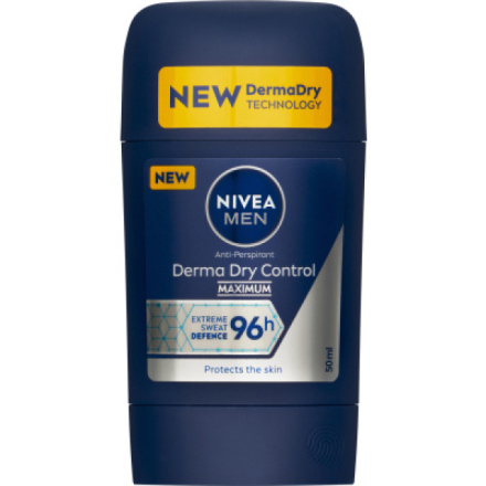 NIVEA MEN Derma Dry Control tuhý antiperspirant 50 ml