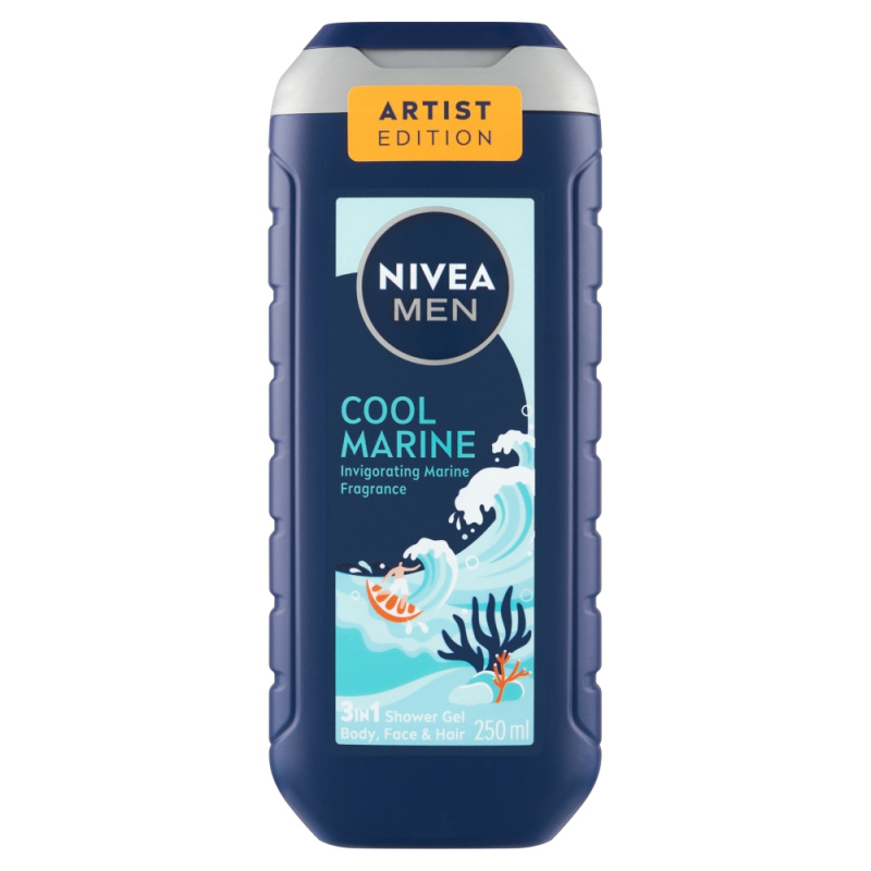 NIVEA MEN Cool Marine sprchový gel na tělo a vlasy 250 ml
