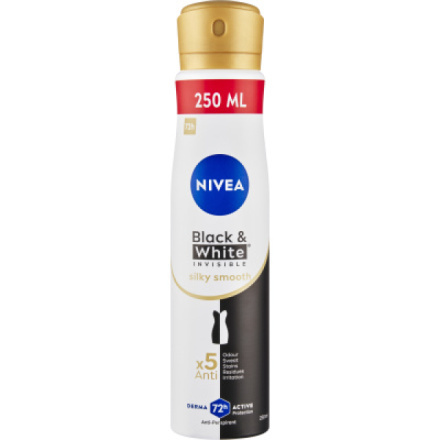 NIVEA Sprej AP B&W Invisible SilkySmooth 250 ml