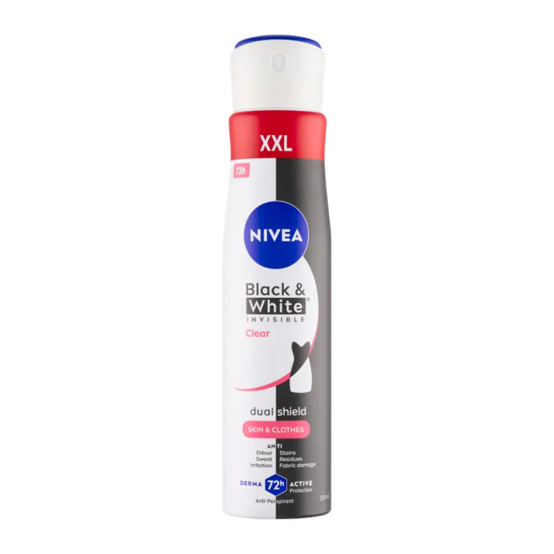 NIVEA Sprej Antiperspirant Black & White Invisible Clear 250 ml