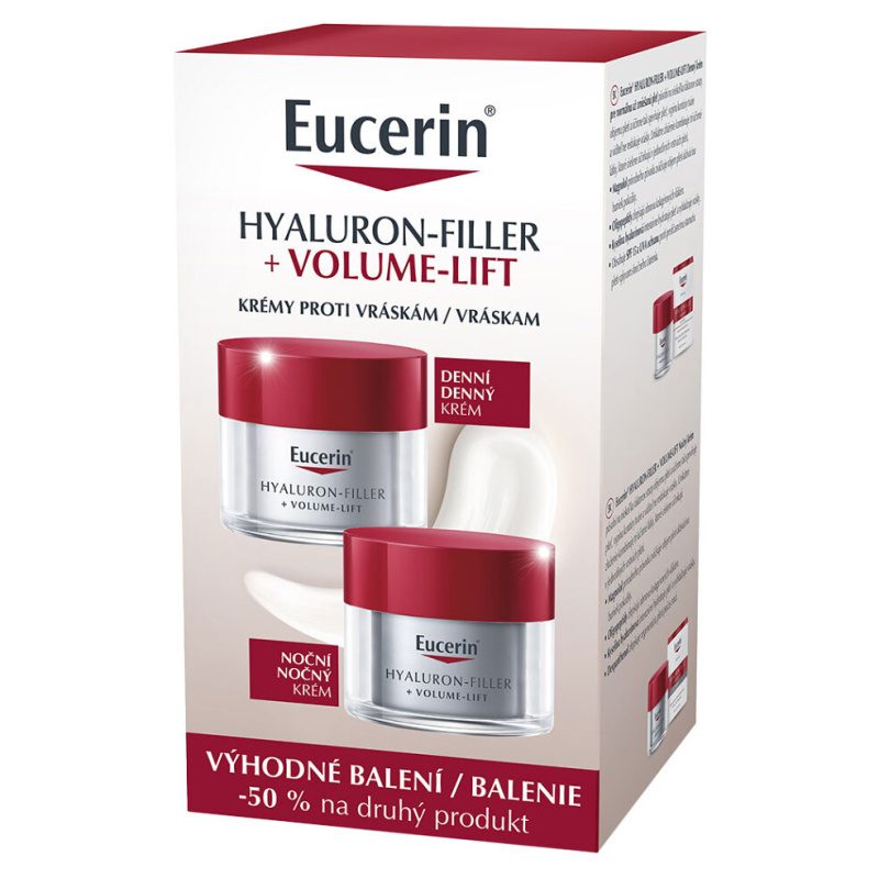EUCERIN Hyaluron-Filler+Volume-Lift Denní krém 50 ml+ Noční krém 50 ml