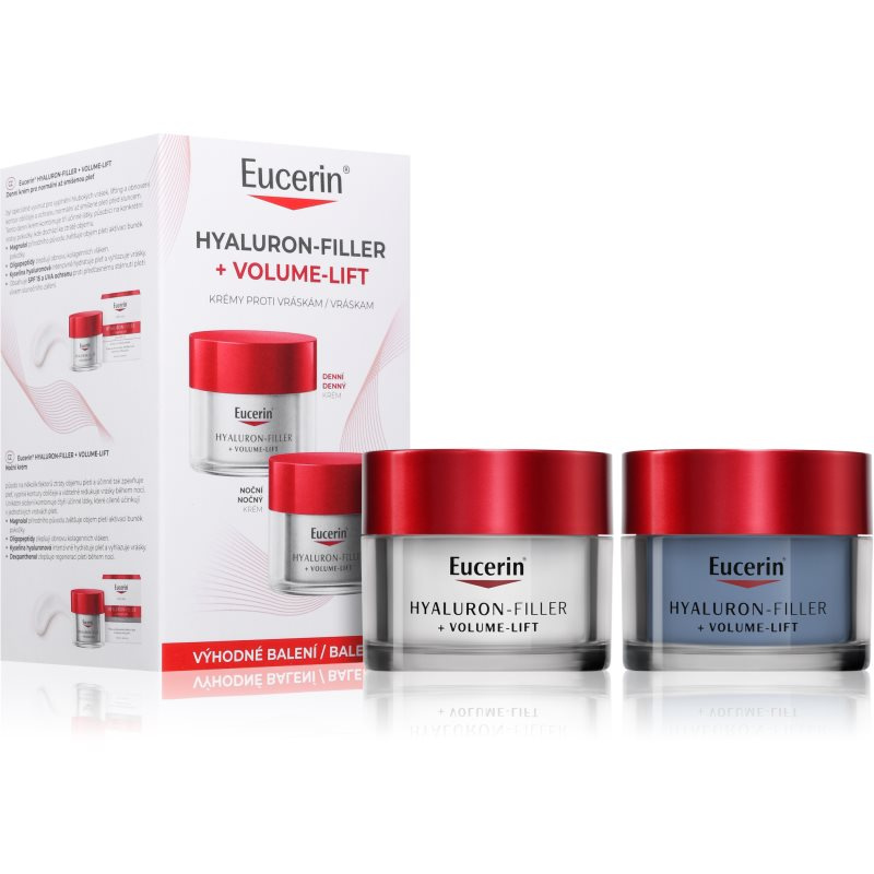 EUCERIN Hyaluron-Filler+Volume-Lift Denní krém 50 ml+ Noční krém 50 ml