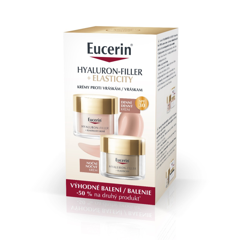 EUCERIN Hyaluron- Filler + Elasticity Denní krém 50 ml + noční krém 50 ml