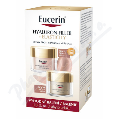 EUCERIN Hyaluron- Filler + Elasticity Denní krém 50 ml + noční krém 50 ml