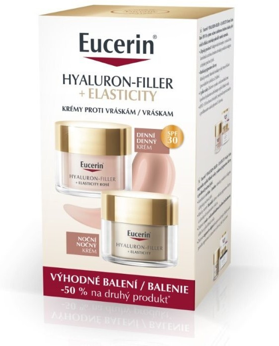 EUCERIN Hyaluron- Filler + Elasticity Denní krém 50 ml + noční krém 50 ml