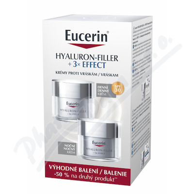 EUCERIN Hyaluron-Filler Denní krém SPF30 50 ml  + Noční krém 50 ml
