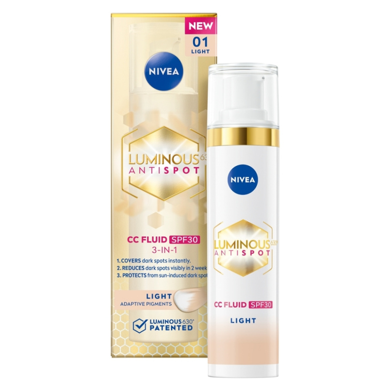 NIVEA Luminous 630 Anti Spot rozjasňující CC krém SPF 30 odstín Light 40 ml