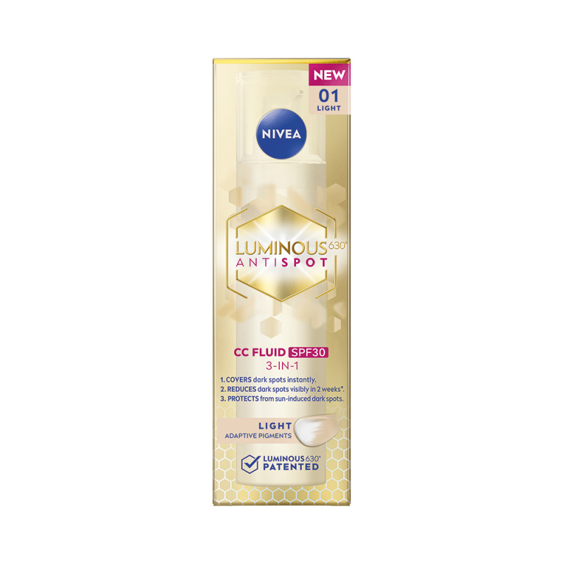 NIVEA Luminous 630 Anti Spot rozjasňující CC krém SPF 30 odstín Light 40 ml